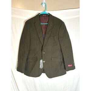 Samuel Windsor Blazer Men's 40S Olive Green Brushed Cotton Formal Jacket Blazer